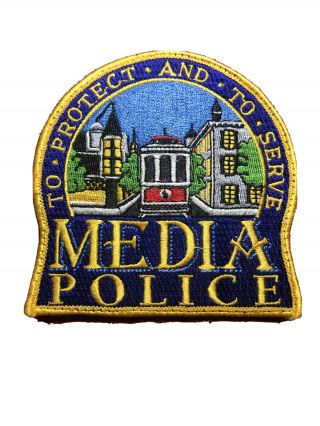 Media Police Dept Patch Pennsylvania Pa Delaware County Streetcar Trolley