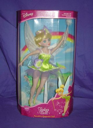 2003 Disney Princess Brass Key Porcelain Keepsake Tinker Bell 14 " Doll,  Box