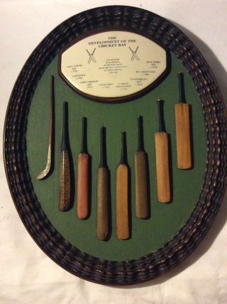 Vintage Development Of The Cricket Bat Wall Plaque 1/7th Scale Piece