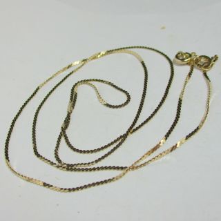 Vintage Estate 14k Yellow Gold Chain Necklace - 19 Inches Long - 1.  4 Grams