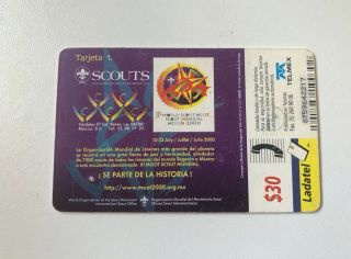11th WORLD SCOUT MOOT,  MEXICO 2000,  SOUVENIR TELEPHONE CARD 2