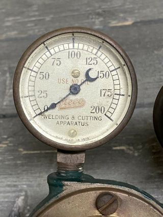 Vintage Mid Century (Meco) Modern Engineering Co Oxygen And Acetylene Gauges 3
