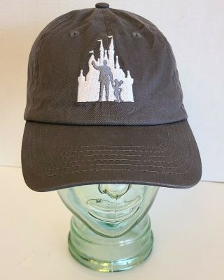 Disney Parks Walt Mickey Castle Gray Grey Baseball Hat Cap Adult Adjustable
