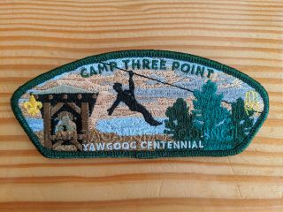 Narragansett Council Yawgoog Centennial Camp Three Point Green Border Csp