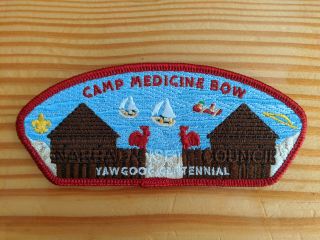 Narragansett Council Yawgoog Centennial Camp Medicine Bow Maroon Border Csp