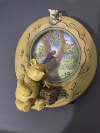 Vintage Charpente Classic Winnie The Pooh And Piglet Oval Picture Frame 4x3 Vtg