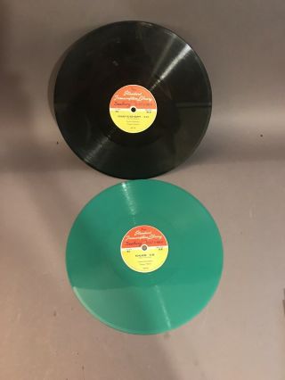 2 Seeburg 50s Select - O - Matic Transcription Library 10” Vinyl Records Black Green