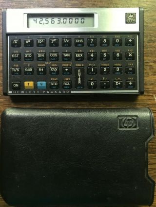 HP 11c Calculator Vintage great shape With case 2