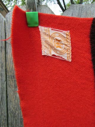 Vintage Hudson’s Bay 4 Point Blanket 100 Wool Red Black 80 x 63 England 2