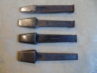 Vintage Leather Tools 4 Cs Osborne Oblong Punches 3/8,  1/2,  5/8,  3/4 "