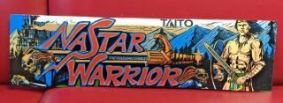 Taito Nastar Warrior Translight Header Marquee Coin Op Video Arcade