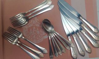 The BEVERLY HILLS HOTEL VINTAGE SERVICE FOR 6 Flatware Hotel Silver 3