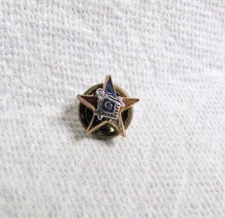 Antique Order Of The Eastern Star Jeweled Pin,  Oes,  Masonic Freemasons,