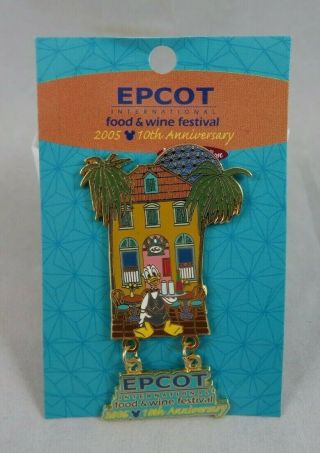 Walt Disney World Pin - Epcot Food And Wine Festival - 2005 - Donald Duck