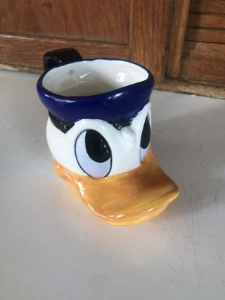 Vintage Disney Donald Duck Character Figural Head Ceramic Mug -