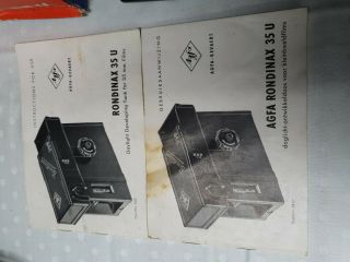 Vintage AGFA Rondinax 35U Daylight Developing Tank 35mm Film,  Instructions (L1) 2