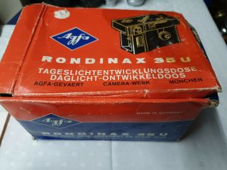Vintage AGFA Rondinax 35U Daylight Developing Tank 35mm Film,  Instructions (L1) 3