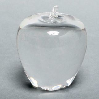 Vintage Steuben Crystal 4 " Apple Paperweight,  Signed