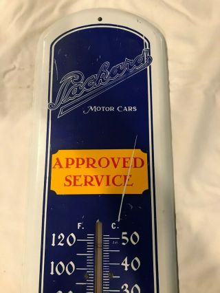 Vtg 1950 Packard Motor Car Gas Oil Thermometer Metal Not Porcelain Soda Pop Sign 2