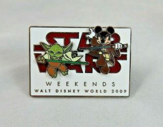 Walt Disney World Pin - Star Wars Weekends 2009 Logo Jedi Mickey Mouse And Yoda