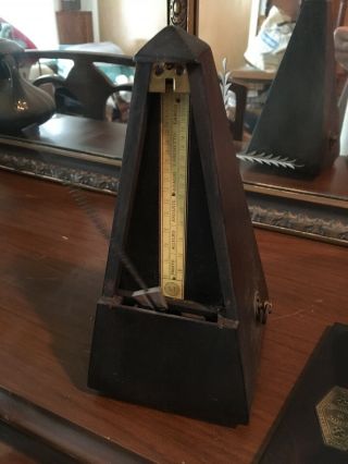 Antique Seth Thomas Clock Metronome De Maelzel Wood Music Timer Paris France