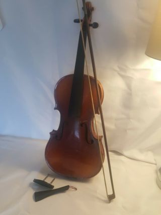 Antique Rushworth & Dreaper Cased Full Size Violin For Restoration/set Up