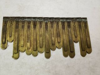 146 Brass Reeds From A Hobart Cable Reed Organ