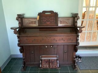 Wilcox & White Antique Pump Organ With Stool 1883