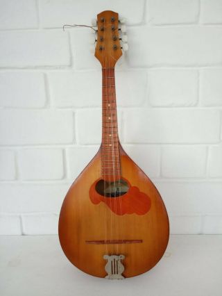 Soviet Vintage Russian 8 - String Mandolin - Strings And Plays Great