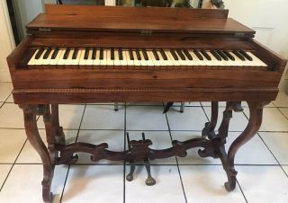 Antique Rosewood Melodeon Pump Organ 1800 