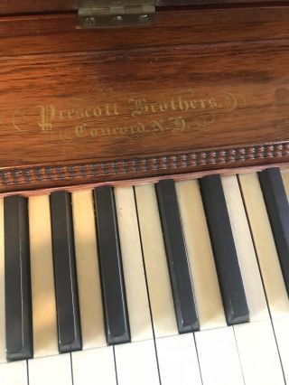 Antique Rosewood Melodeon Pump Organ 1800 ' s Prescott Brothers (AS FOUND) 19th C. 3
