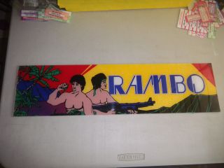 Rambo 24 - 6 1/4 " Arcade Game Sign Marquee Cf99
