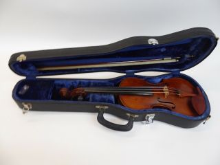 Pre - 1915 Antique Violin 4/4 14 " W/ Case & Becker Bow