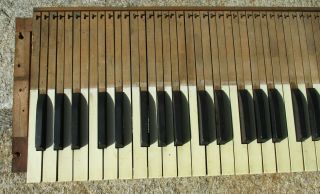 ANTIQUE RECLAIMED 1890 ' S PUMP ORGAN KEYBOARD ARCHITECTURAL SALVAGE 3