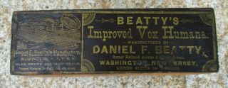 Vox Humana Box Daniel Beatty Organ Co.  Antique Pump Organ