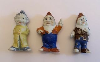 Snow White Seven 7 Dwarfs Figurine Dwarves Porcelain Vintage Walt Disney