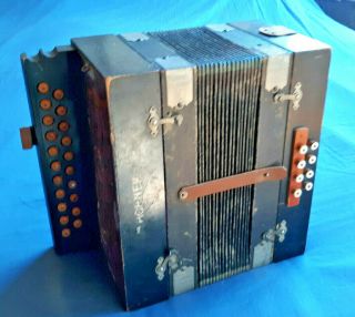 Vintage Antique Hohner Accordion 11.  25x12x6 " Md In Germany,  Mostly Order