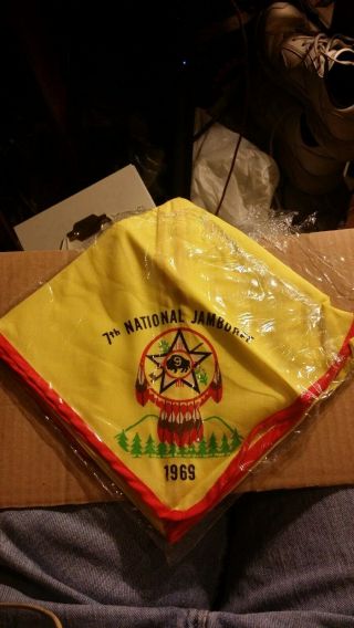 Vintage Boy Scouts 1969 7th National Jamboree Idaho Neckerchief