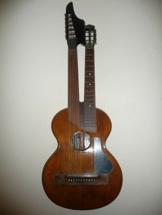 Antique Harp Guitar - Schrammelgitarre