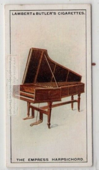 Empress Harpsichord Stringed Music Instrument 1920s Ad Trade Card