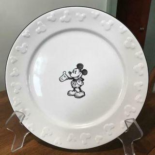 Disney Parks Gourmet Mickey Mouse Icon Sketch Dinner Plate 11” Embossed