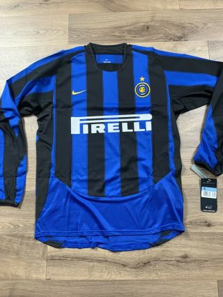 Inter Milan Football Shirt Vintage Deadstock 2003 Mens Medium Bnwt