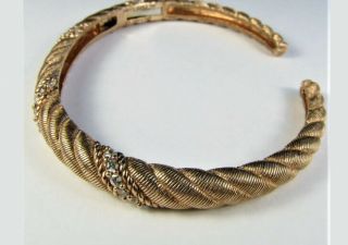 Vtg JUDITH RIPKA CZ Rose Gold Over Sterling Silver Rope Bracelet 24.  8g Vermeil 2