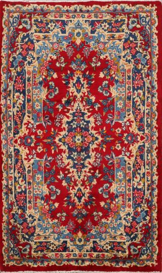 Vintage Floral Traditional Area Rug Hand - Knotted Oriental 3x5 Carpet