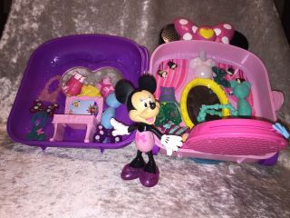 Minnie Mouse Bow - Tique Dress Up N Go Travel Case 2011 Dolls Snap On Shoes Bows