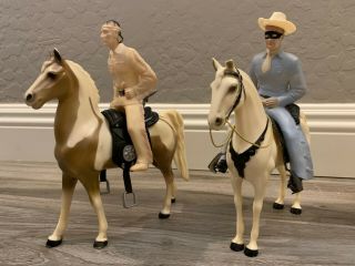Vintage Hartland Lone Ranger And Tonto On Horses