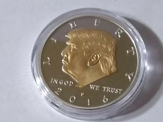 (rare Find) Donald Trump 2016 Two Tone Challenge Coin.  2 Tone