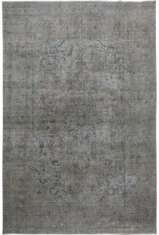 Antique Distressed Overdyed Tebriz Hand - Knotted Area Rug Oriental Carpet 9 