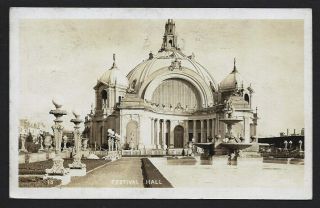Festival Hall,  Azo Rppc,  1915 Panama - Pacific Exposition,  Us 397 Expo Cancel