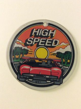 1986 Williams High Speed Pinball Promo Plastic Key Chain - Fob
